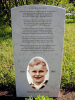 Raymond's headstone with the poem by Capt. Joe Earle superimposed on it