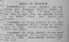 Roll of Honour