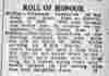 Roll of Honour